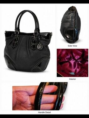 Sak Deep Black Leather Tote Bag